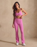 Sculpted V-Waist Flare Pants