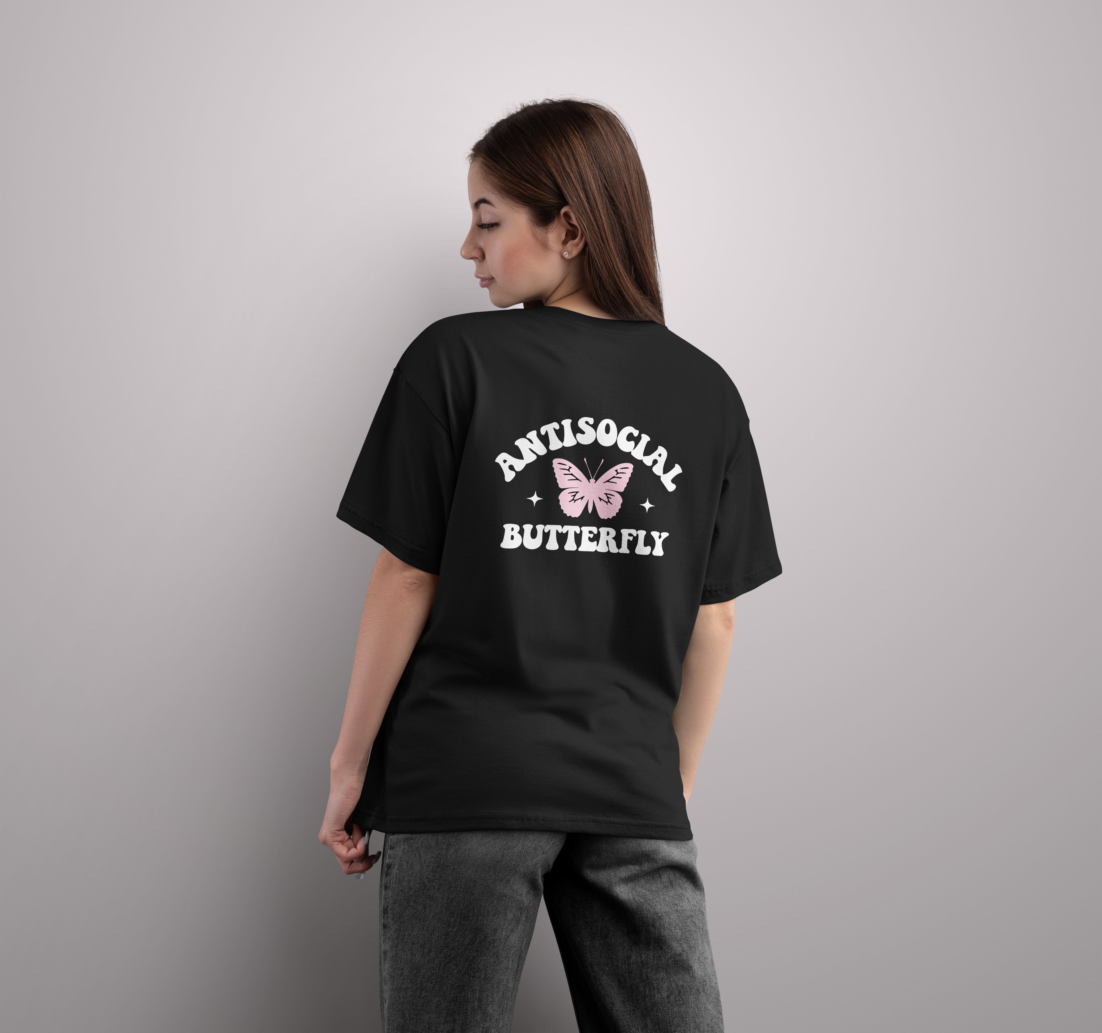 Anti-social Butterfly Oversized Tee